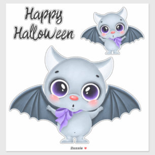 Cute Halloween Bats Sticker