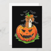 Cute Halloween Beagle Hondenliefhebbers Pumpkin Ja Aankondiging (Voorkant / Achterkant)