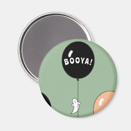 Cute Halloween Birthday Ghost Magnet (Voorkant / Achterkant)