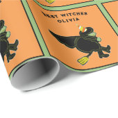 Cute Halloween Birthday Gift Cadeaupapier (Rol Hoek)