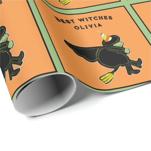 Cute Halloween Birthday Gift Cadeaupapier (Rol Hoek)