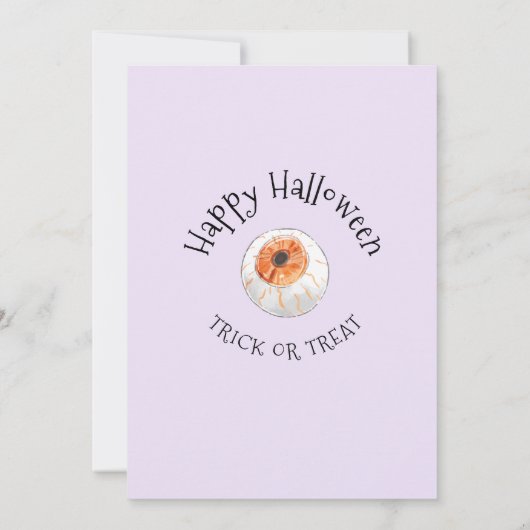 Cute Halloween Birthday Invitation Kaart (Achterkant)