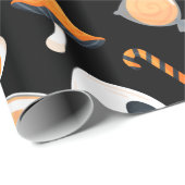 Cute Halloween Birthday Party Botten and sweets Cadeaupapier (Rol Hoek)