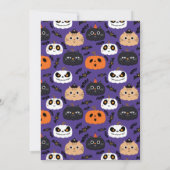 Cute Halloween Birthday Party Invitation Kaart (Achterkant)