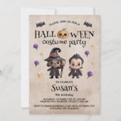 Cute Halloween Birthday Party Kaart (Voorkant)