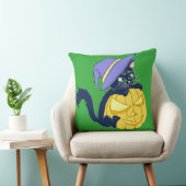 Cute Halloween Black Cat and Pumpkin Kussen (Stoel)