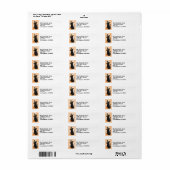 Cute Halloween Black Cat with Witch Hat Pumpkin Etiket (Full Sheet)