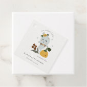 Cute Halloween Blue Ghost Little Boo Baby shower Bedankjes Labels (In situ)