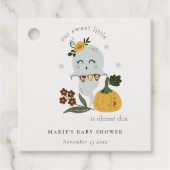 Cute Halloween Blue Ghost Little Boo Baby shower Bedankjes Labels (Voorkant)