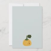 Cute Halloween Blue Ghost Little Boo Baby shower Bedankkaart (Achterkant)