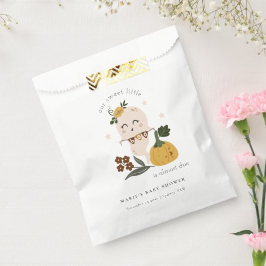 Cute Halloween Blush Ghost Little Boo Baby shower Bedankzakje (Gezegeld)