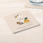 Cute Halloween Blush Ghost Little Boo Baby shower Kartonnen Onderzetters (Schuin)