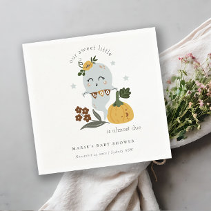 Cute Halloween Blush Ghost Little Boo Baby shower Servet