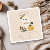 Cute Halloween Blush Ghost Little Boo Baby shower Servet