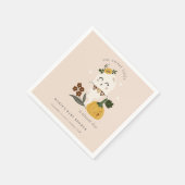 Cute Halloween Blush Ghost Little Boo Baby shower Servet (Hoek)