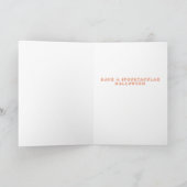 Cute Halloween Boo Skull Botten design Kaart (Binnen)