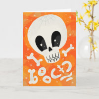 Cute Halloween Boo Skull Botten design