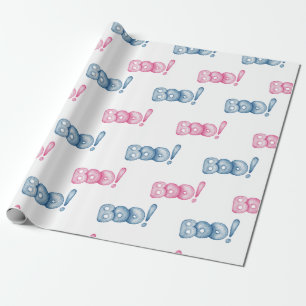 Cute Halloween Boo Wrapping Paper Cadeaupapier