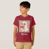Cute Halloween Bookish Ghost Book Lover Kids T-shirt (Voorkant volledig)