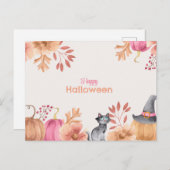 Cute Halloween Briefkaart (Voorkant / Achterkant)