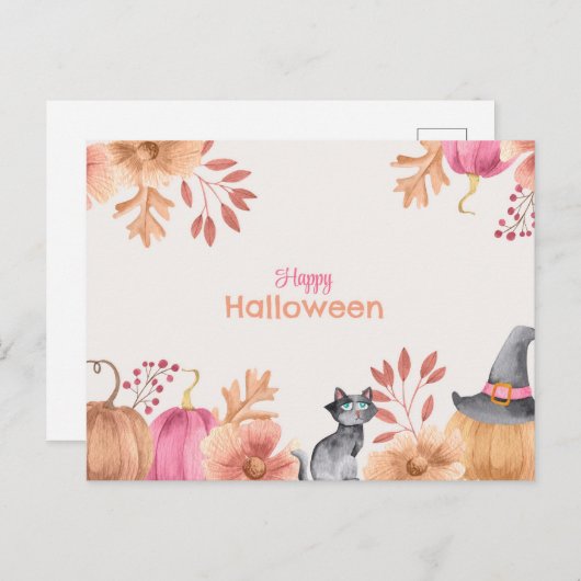 Cute Halloween Briefkaart (Voorkant / Achterkant)