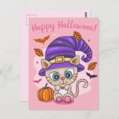 Cute Halloween Briefkaart (Voorkant / Achterkant)
