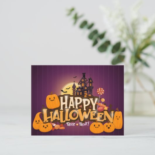 Cute Halloween Briefkaart (Staand voorkant)