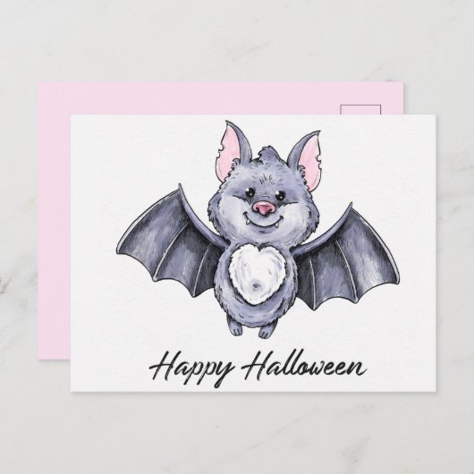 Cute Halloween Briefkaart (Voorkant / Achterkant)