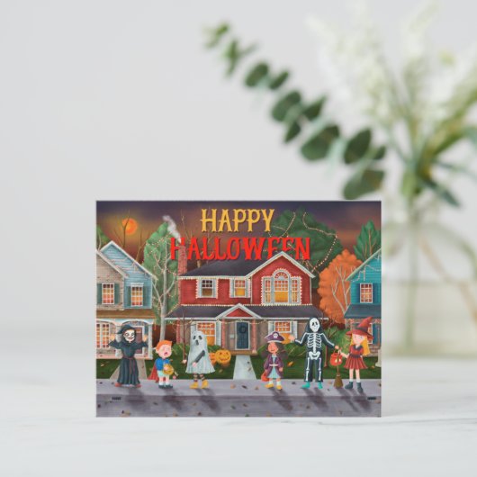 Cute Halloween Briefkaart (Staand voorkant)