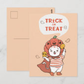 Cute Halloween Briefkaart (Voorkant / Achterkant)