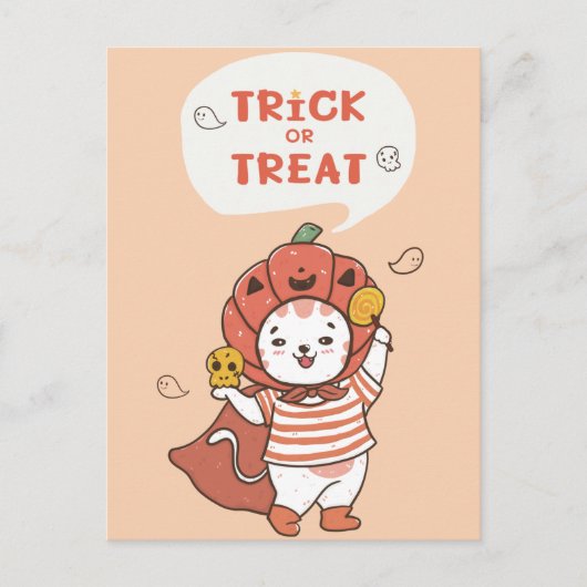 Cute Halloween Briefkaart (Voorkant)