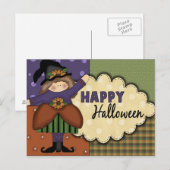 Cute Halloween Briefkaart (Voorkant / Achterkant)
