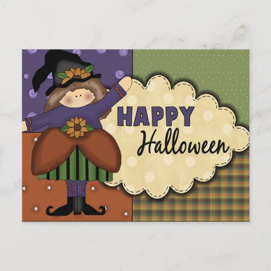 Cute Halloween Briefkaart (Voorkant)