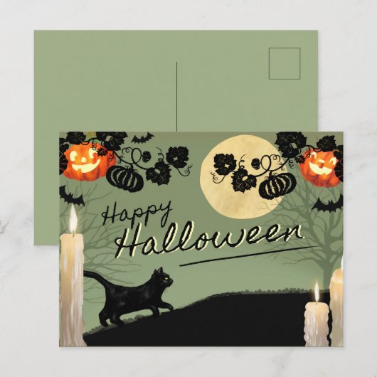Cute Halloween Briefkaart (Voorkant / Achterkant)