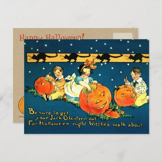 Cute  Halloween Briefkaart (Voorkant / Achterkant)