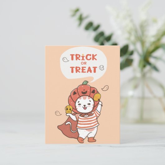 Cute Halloween Briefkaart (Staand voorkant)