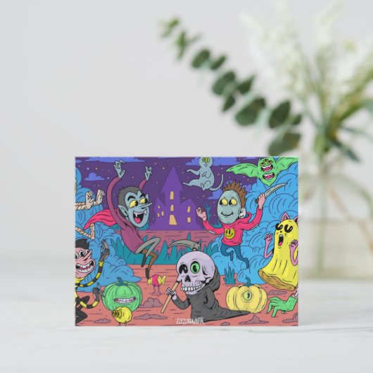 Cute Halloween Briefkaart (Staand voorkant)