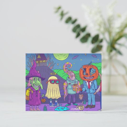 Cute Halloween Briefkaart (Staand voorkant)