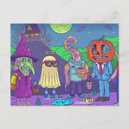 Cute Halloween Briefkaart (Voorkant)