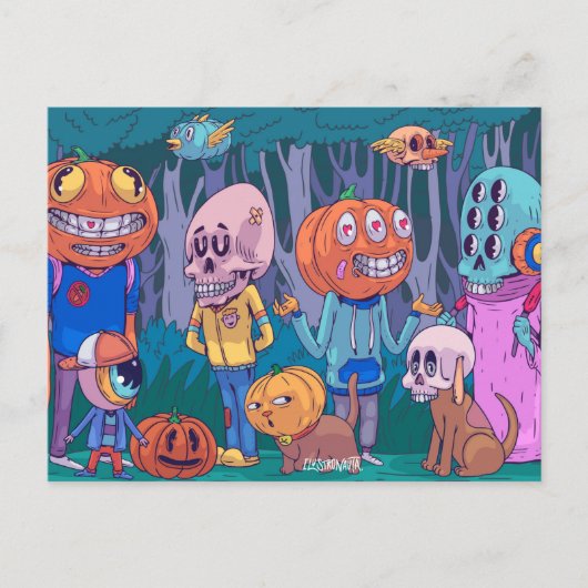 Cute Halloween Briefkaart (Voorkant)