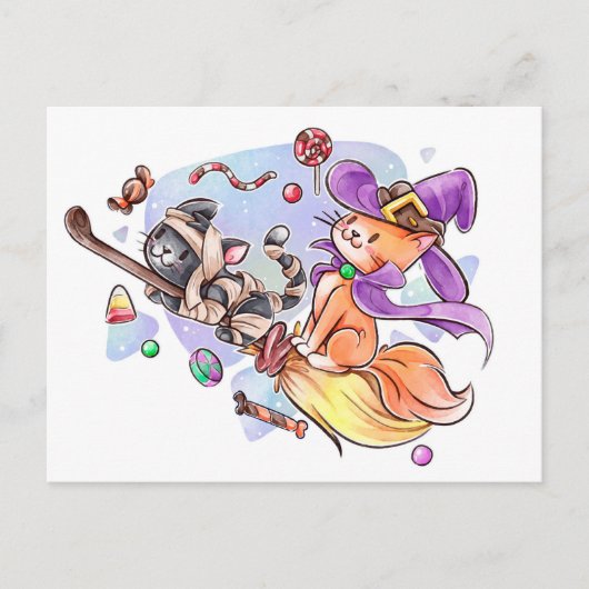 Cute Halloween Briefkaart (Voorkant)