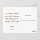 Cute Halloween Briefkaart (Achterkant)