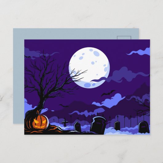 Cute Halloween Briefkaart (Voorkant / Achterkant)