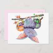 Cute Halloween Briefkaart (Voorkant / Achterkant)