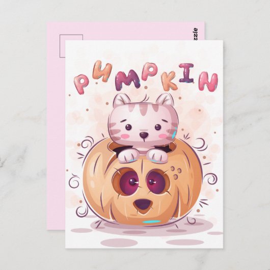Cute Halloween Briefkaart (Voorkant / Achterkant)