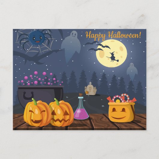 Cute Halloween Briefkaart (Voorkant)