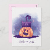 Cute Halloween Briefkaart (Voorkant / Achterkant)