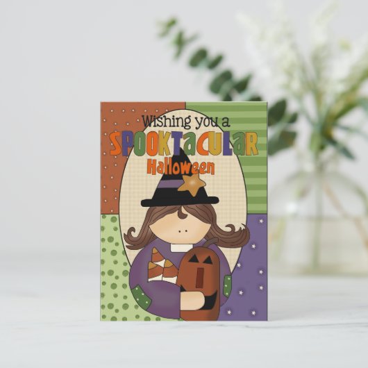 Cute Halloween Briefkaart (Staand voorkant)