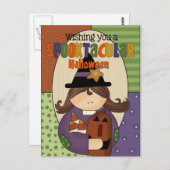 Cute Halloween Briefkaart (Voorkant / Achterkant)