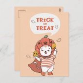 Cute Halloween Briefkaart (Voorkant / Achterkant)